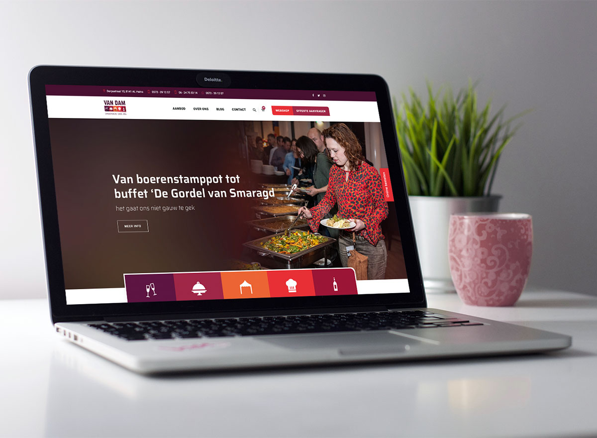 Website Catering- en Partyservice Van Dam